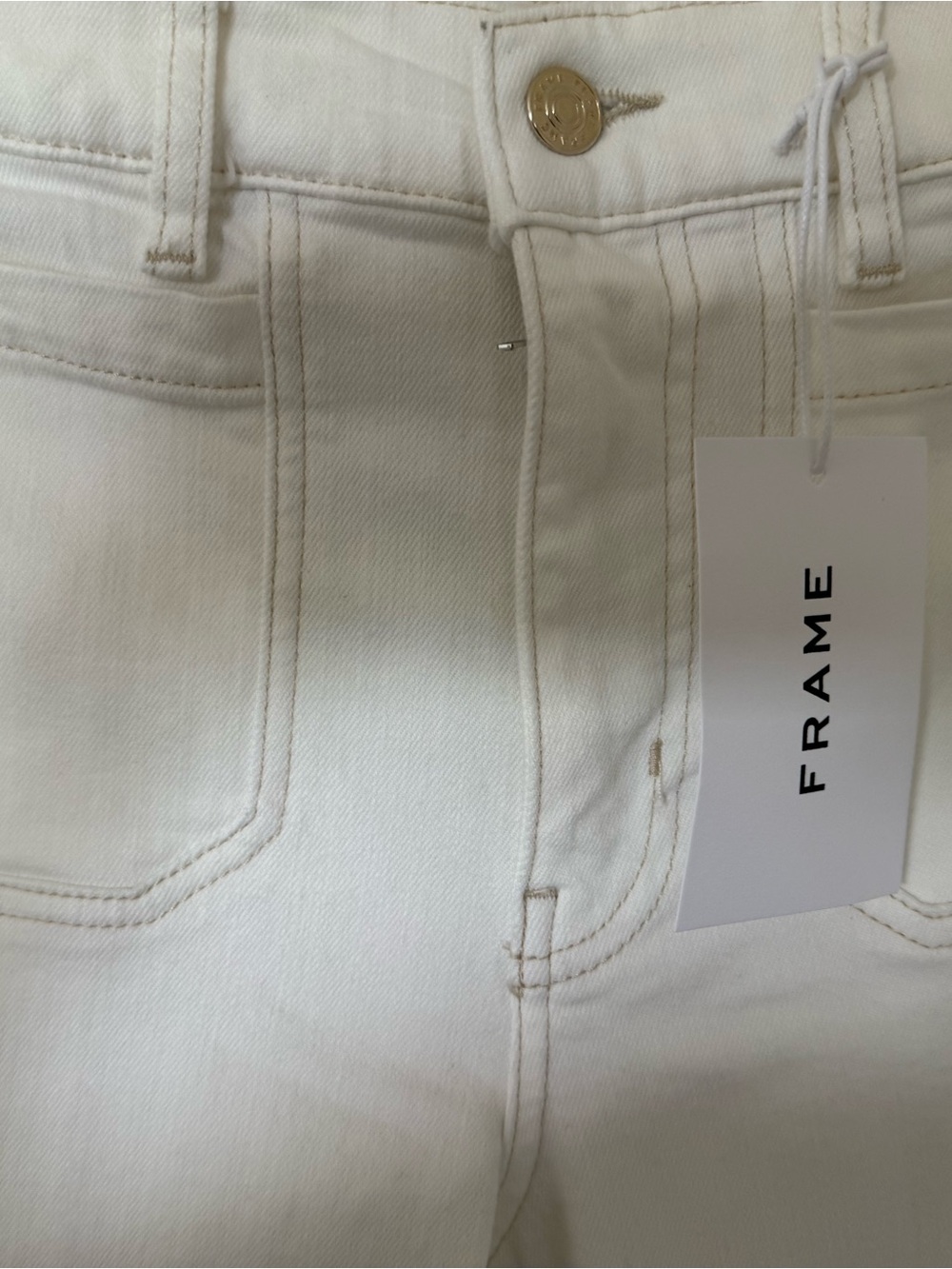 Frame Denim Off-White High-Rise Jeans